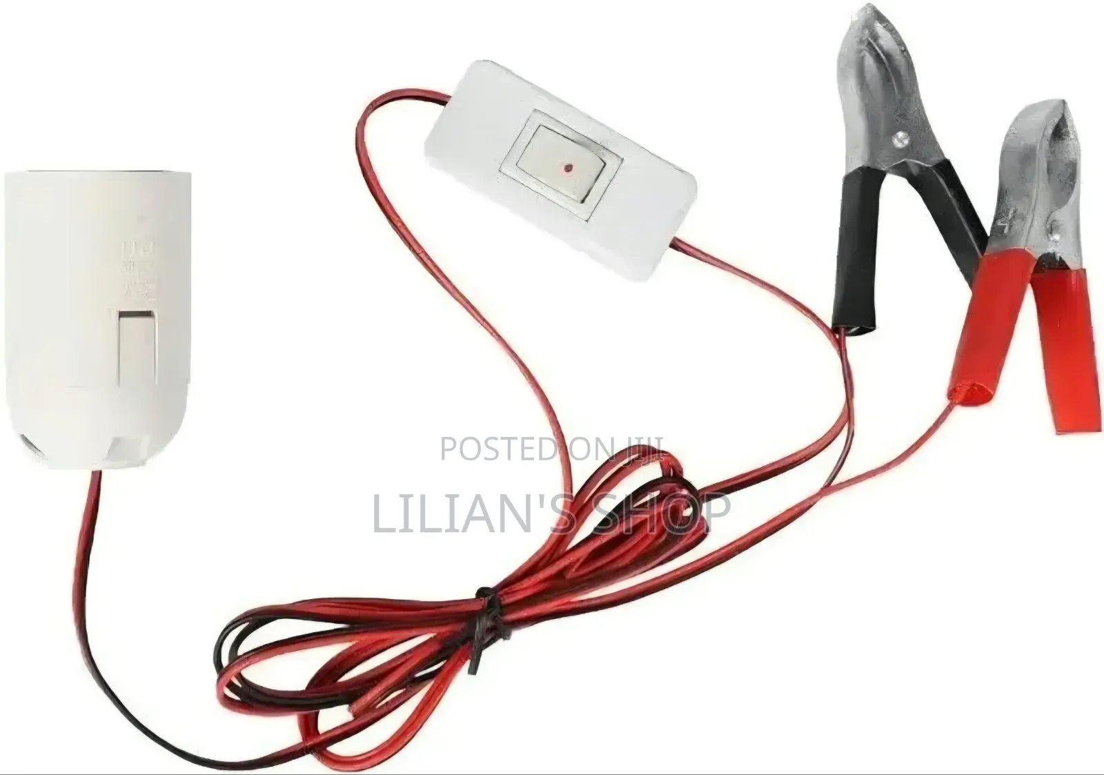 12V  LED Work Light Bulb With Battery Alligator