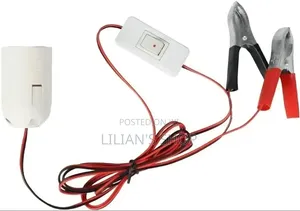 12V  LED Work Light Bulb With Battery Alligator
