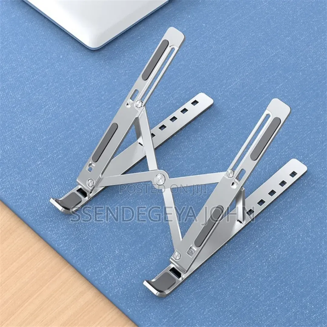 Silver Aluminum Portable Adjustable Laptop