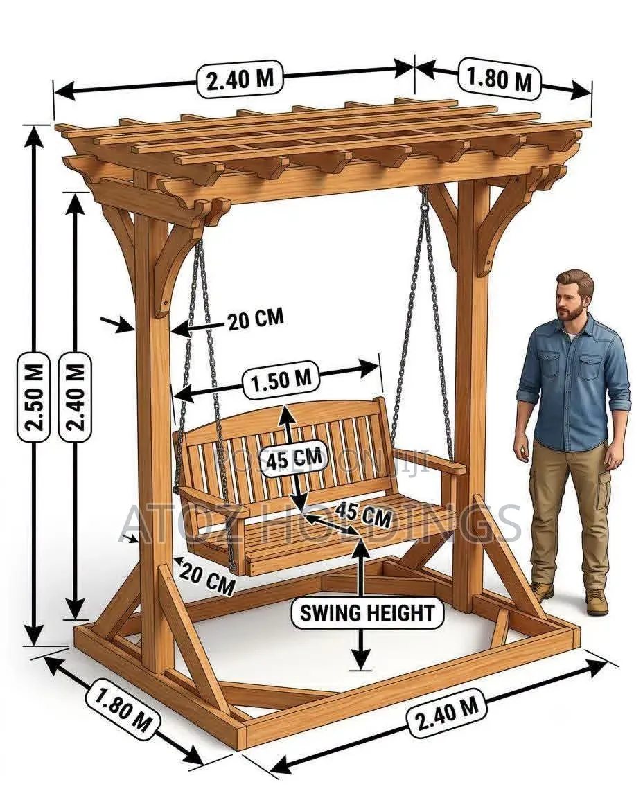 Pergola Wooden African Swings From 2,000,000/-