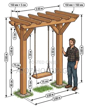 Pergola Wooden African Swings From 2,000,000/-