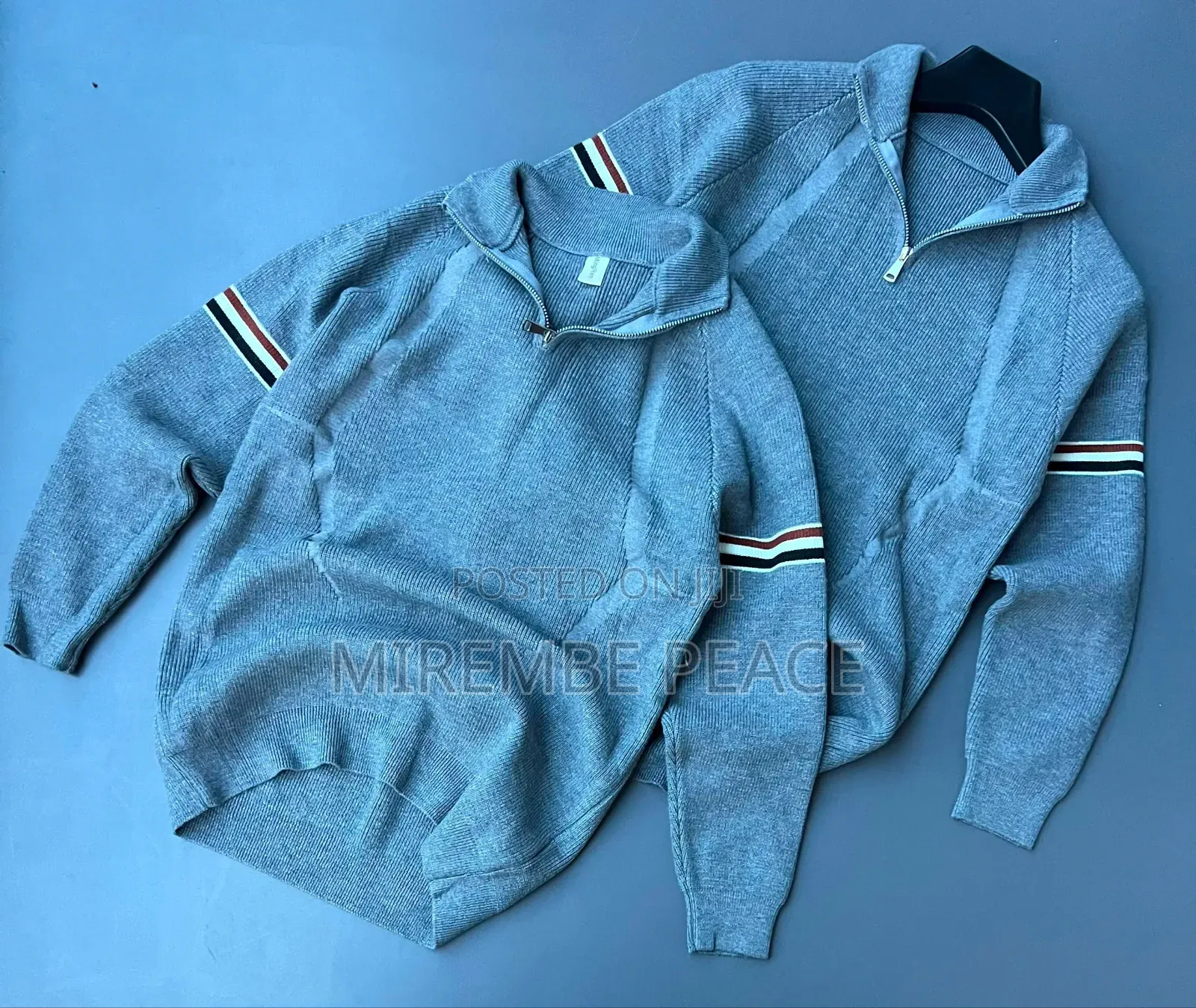 Strips Quarter Zip Sweatshirts