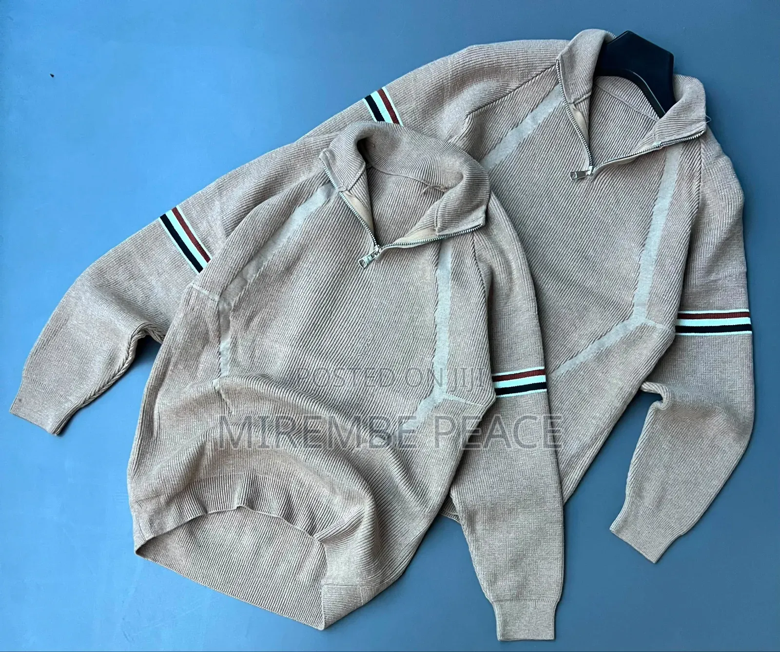 Strips Quarter Zip Sweatshirts