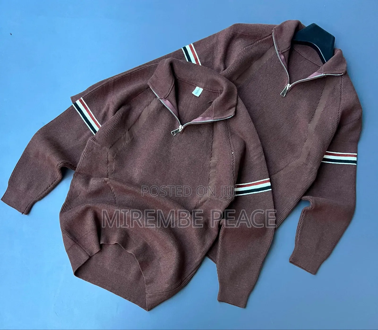 Strips Quarter Zip Sweatshirts