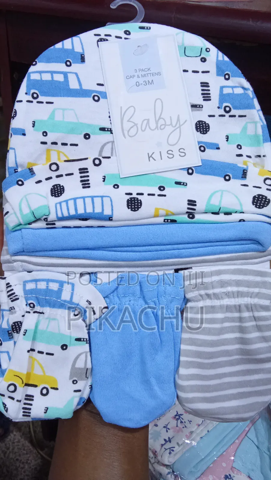 Cotton Caps and Mittens Sets for Newborn Babies