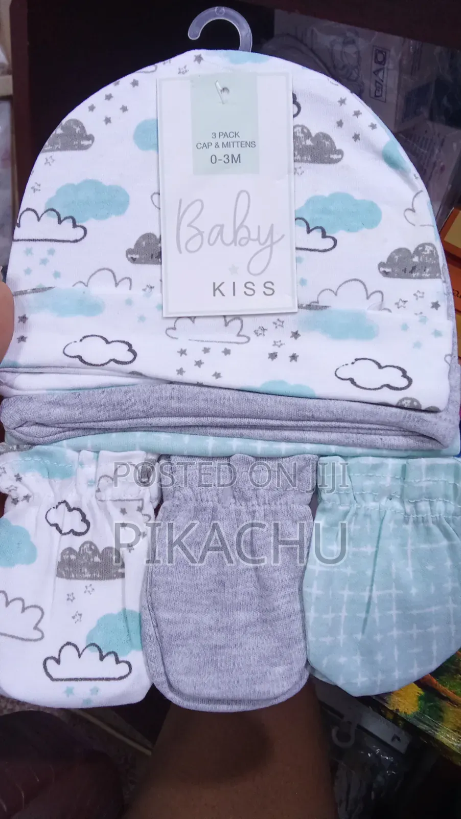 Cotton Caps and Mittens Sets for Newborn Babies