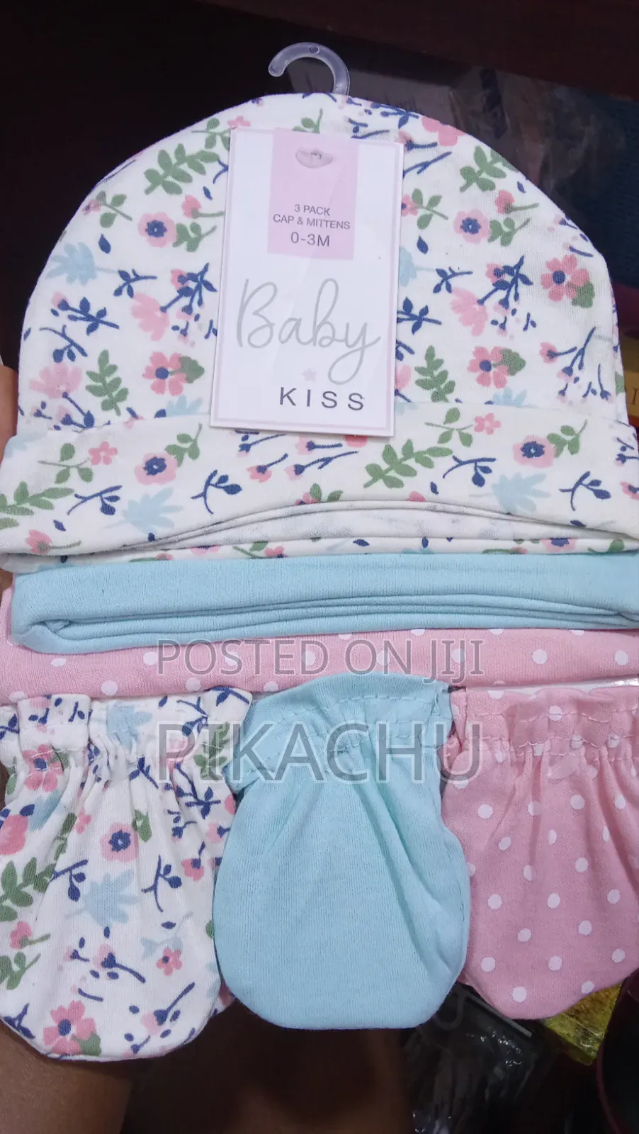 Cotton Caps and Mittens Sets for Newborn Babies