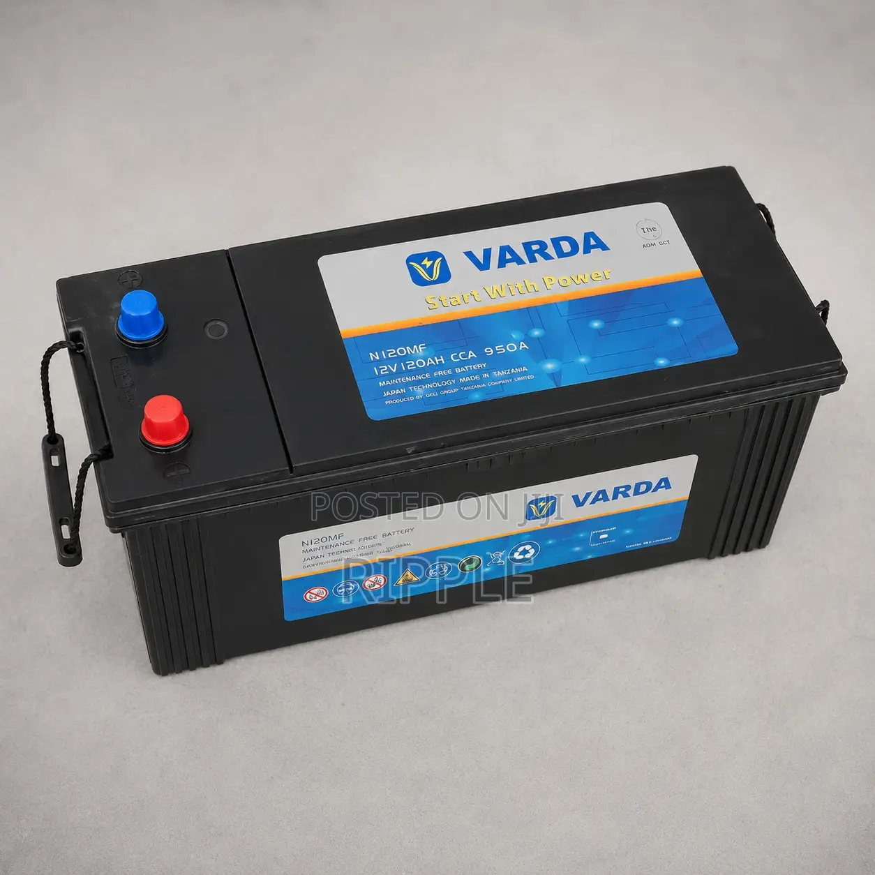 120Ah Varda N120 Maintenance Free Car Battery 12V