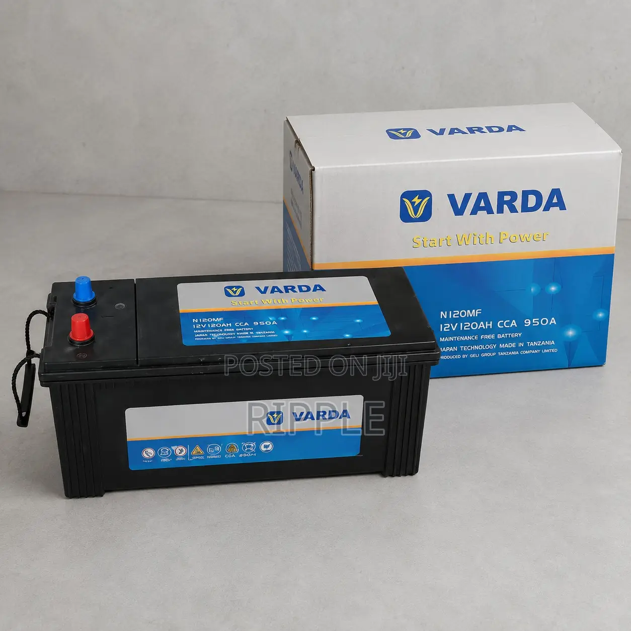 120Ah Varda N120 Maintenance Free Car Battery 12V