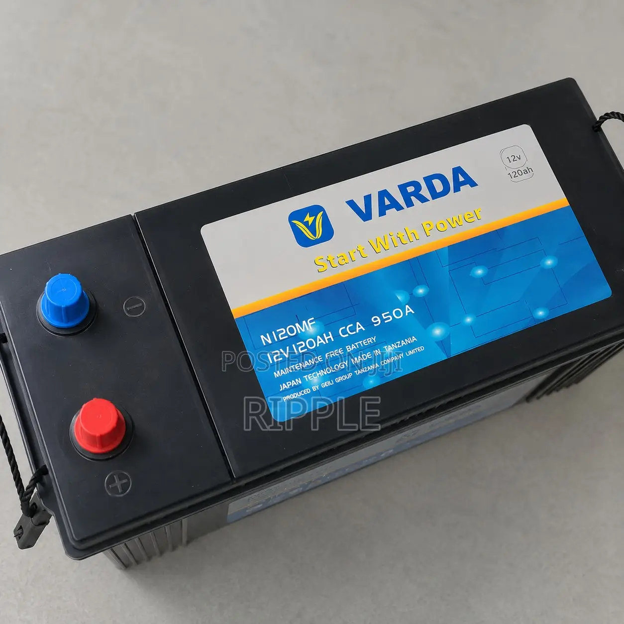 120Ah Varda N120 Maintenance Free Car Battery 12V