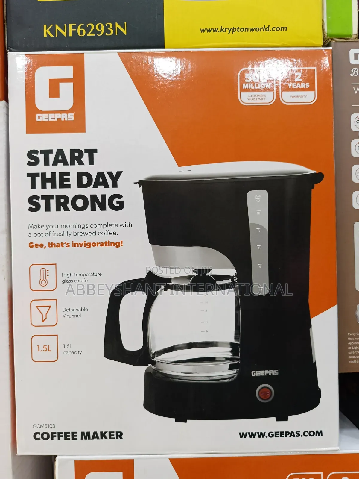 1.5L Filter Coffee Maker/Geepas Electric Coffee Machine