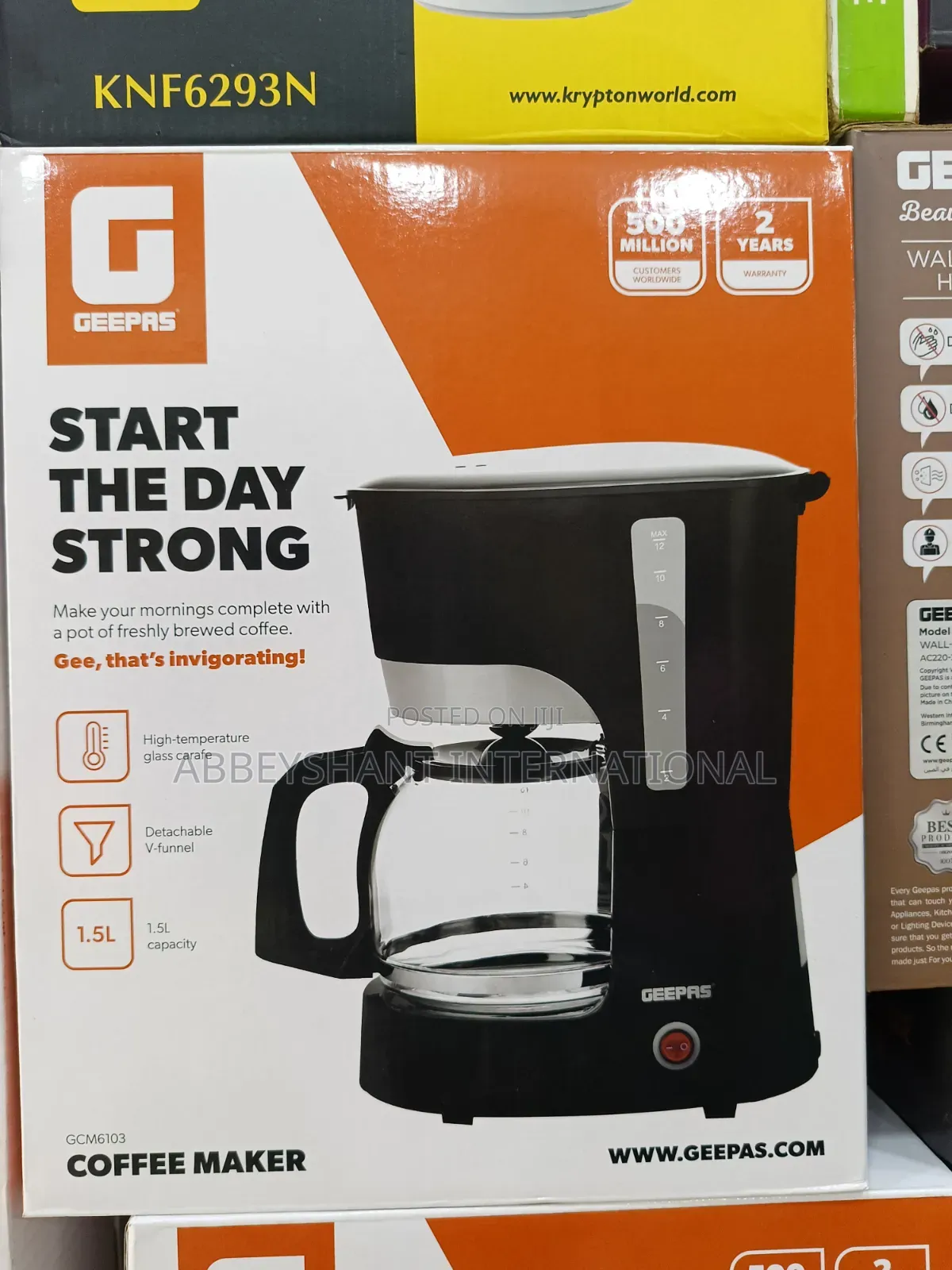 1.5L Filter Coffee Maker/Geepas Electric Coffee Machine