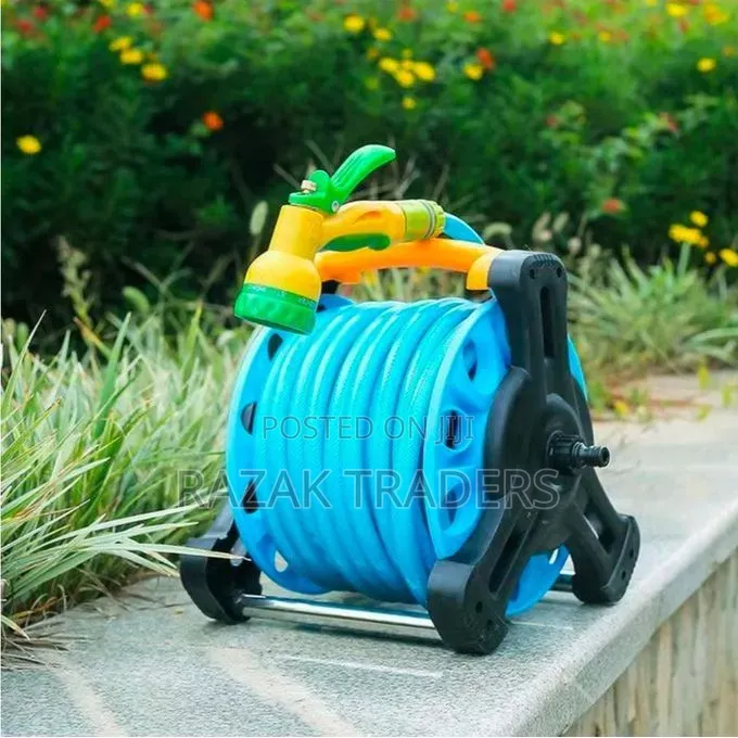 Rocky Mountain Portable Garden Hose Reel With a 1/2 Inch by 15-Meter