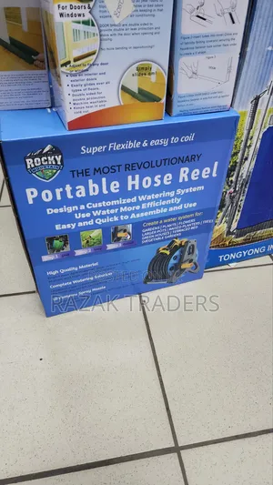 Rocky Mountain Portable Garden Hose Reel With a 1/2 Inch by 15-Meter