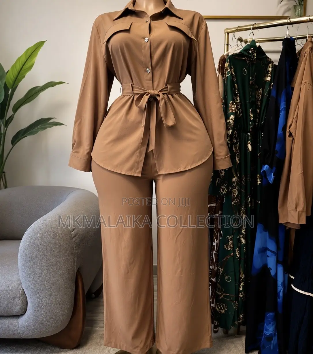 Modest Brown Two Piece Set