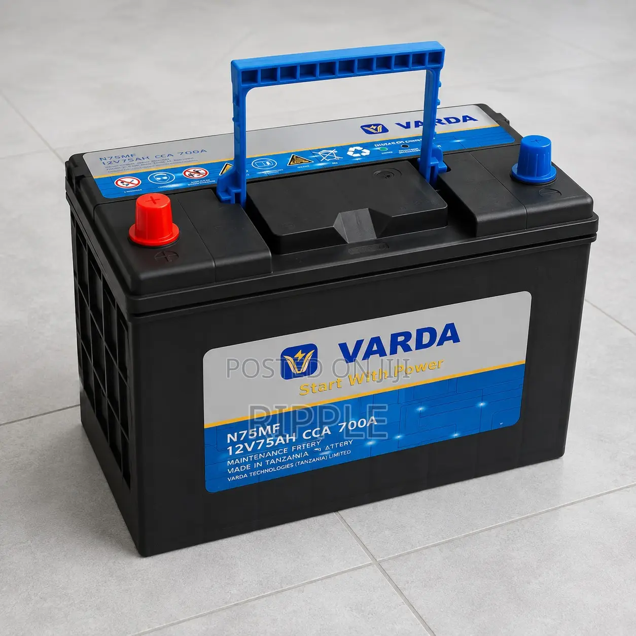 75Ah Varda N75 700CCA Maintenance Free Car Battery 12V