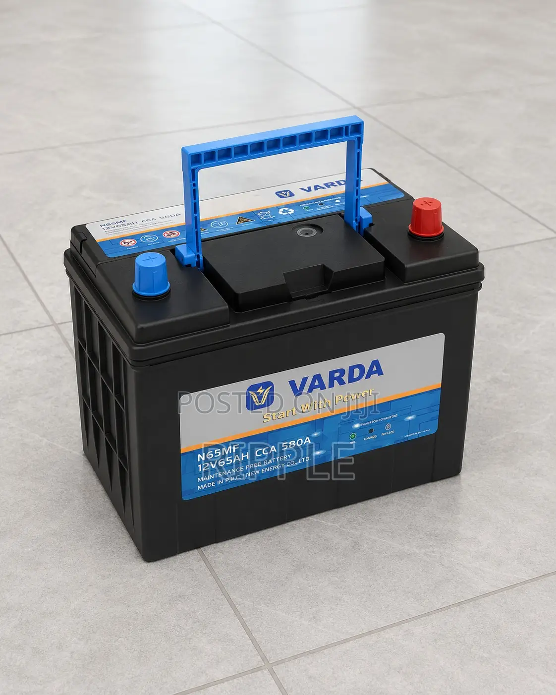 65Ah Varda N65 580CCA Maintenance Free Car Battery 12V