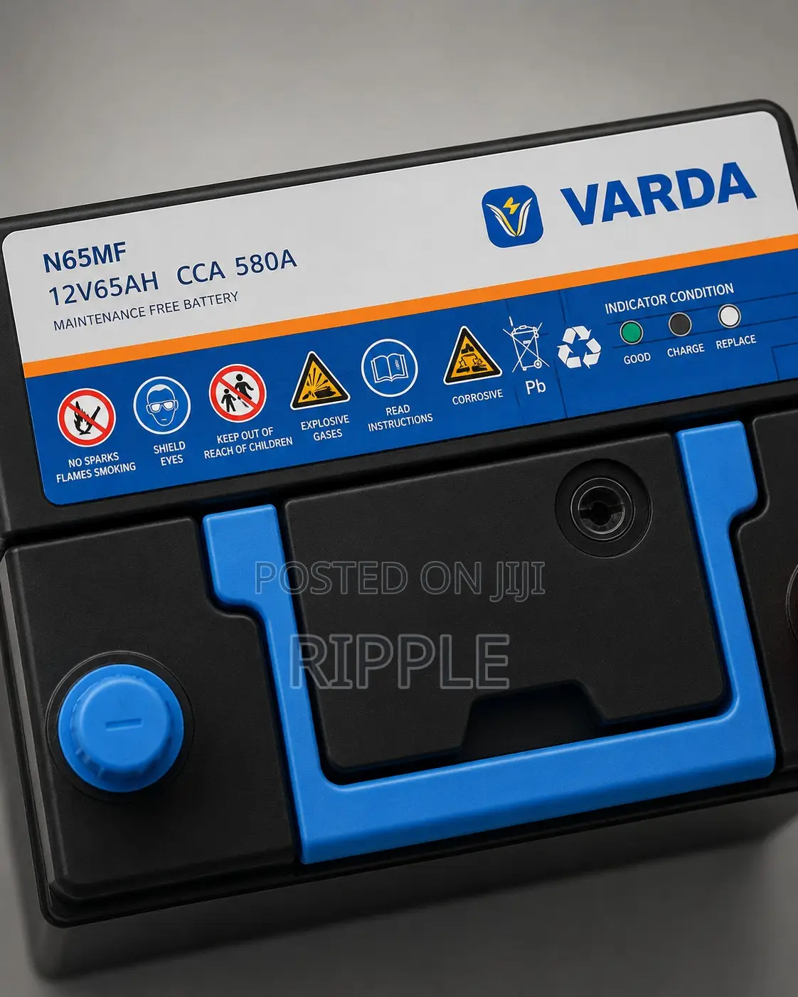 65Ah Varda N65 580CCA Maintenance Free Car Battery 12V