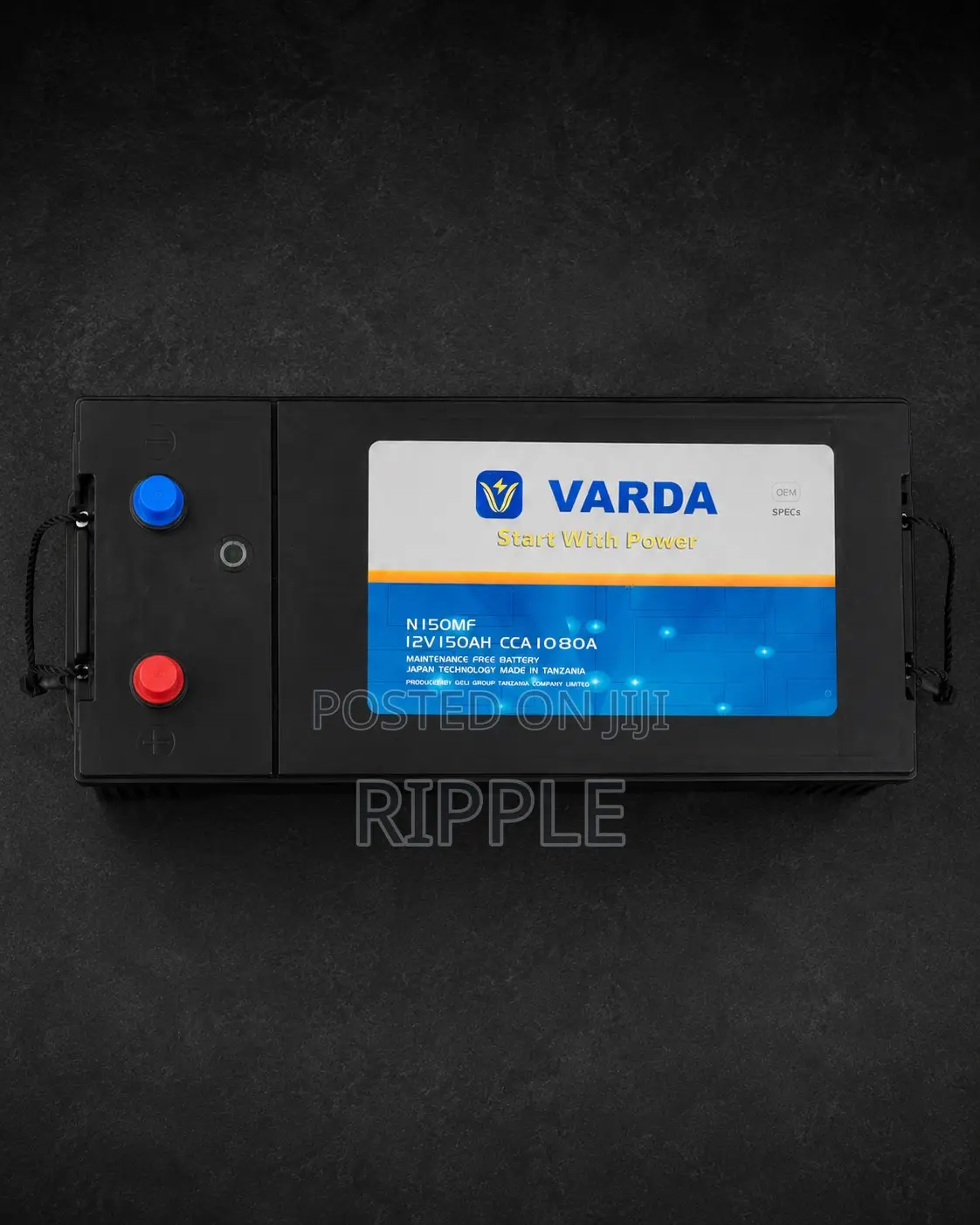 150Ah Varda N150 Maintenance Free Car Battery 12V