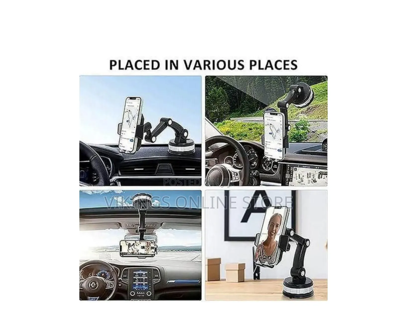 Generic Multi-Joint Adjustable Suction Cup Car Phone Holder