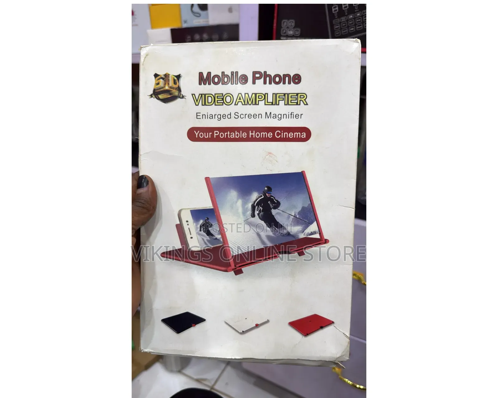 Generic Red Mobile Phone Screen Magnifier and Video Amplifier