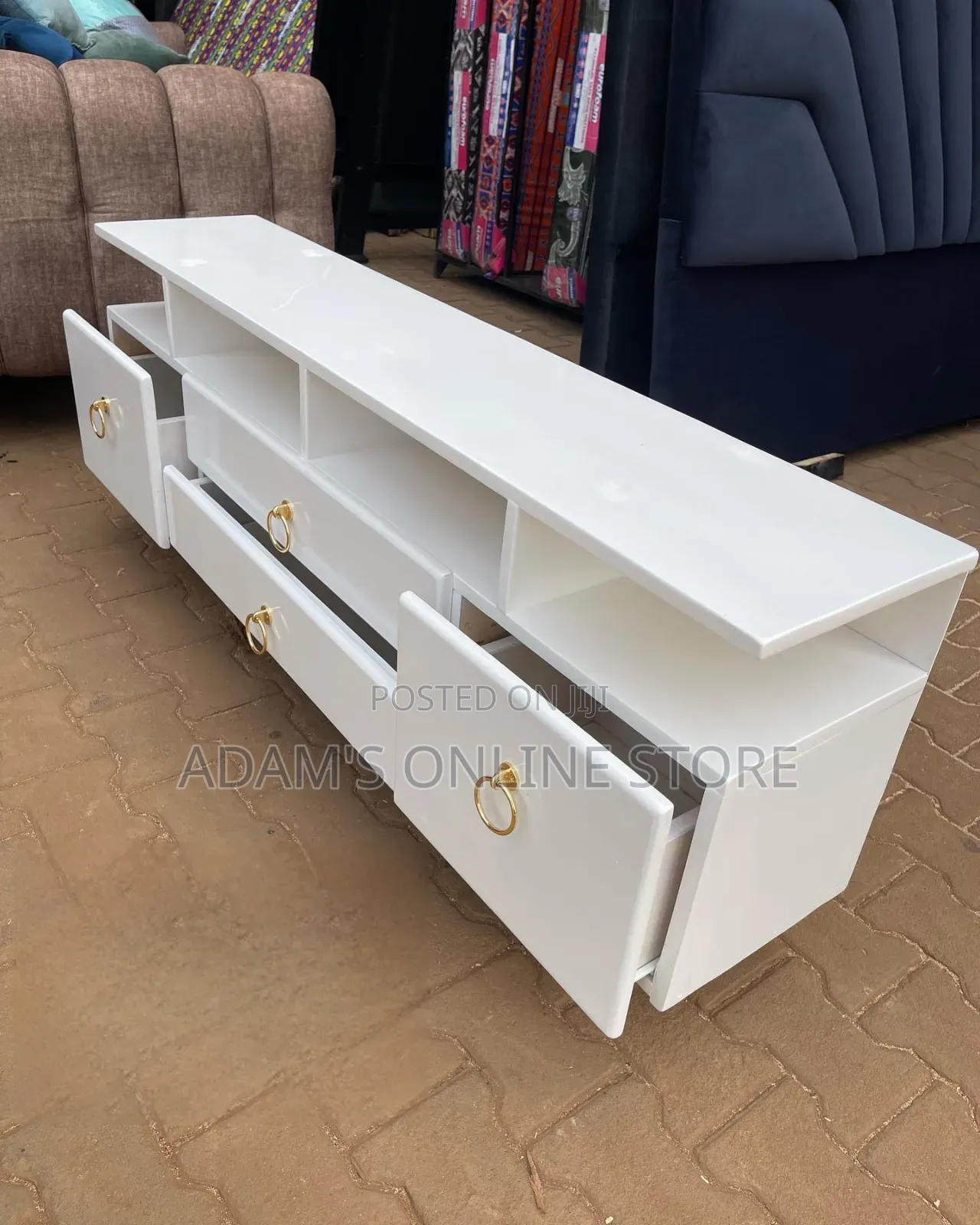 TV Stand Unit White 175cm Length