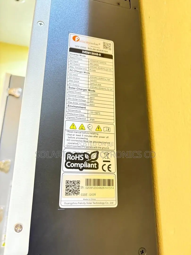 Felicity 12kW 48V Pure Sine Wave Hybrid Inverter