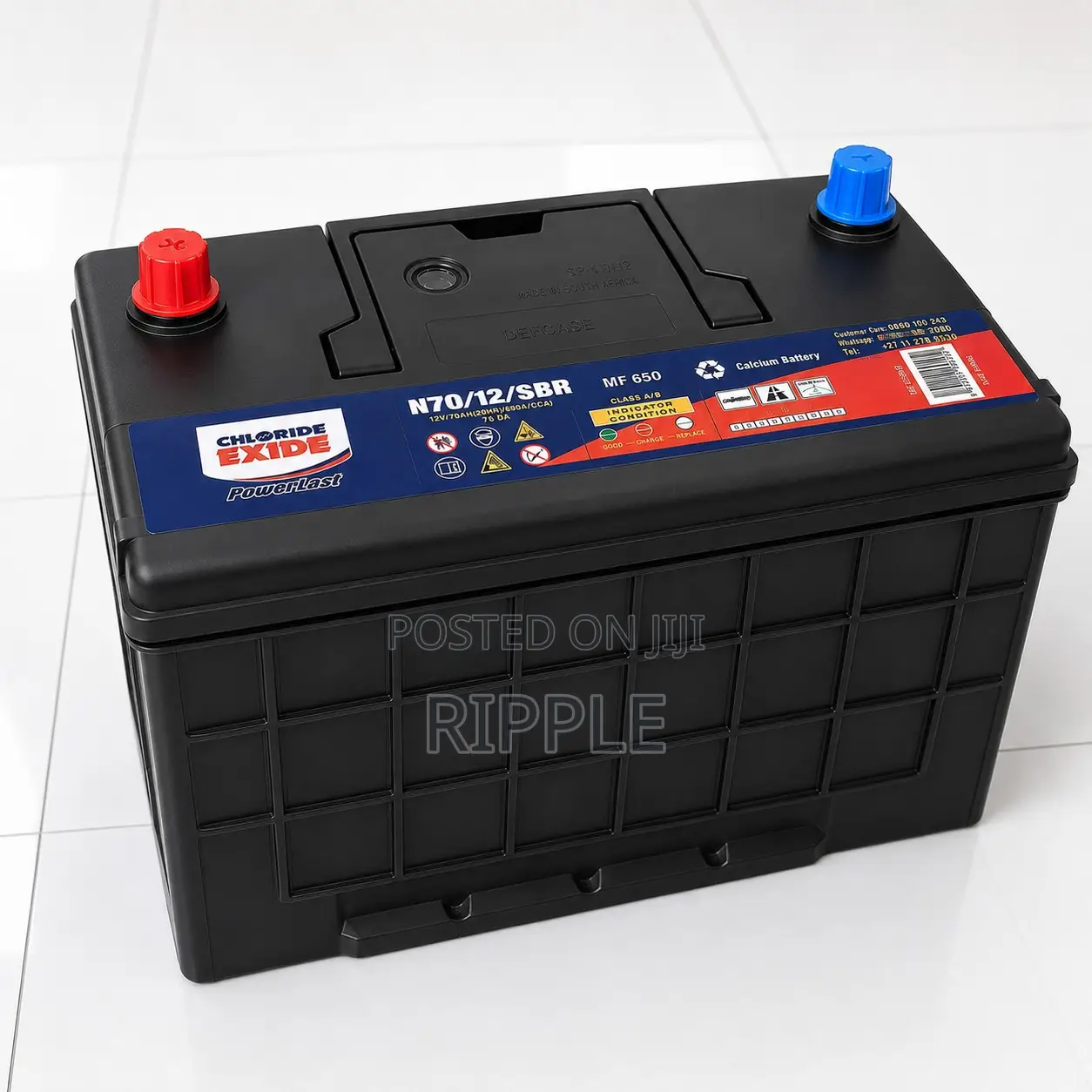 70Ah Chloride Exide PowerLast N70 Maintenance Free Car Battery 12V