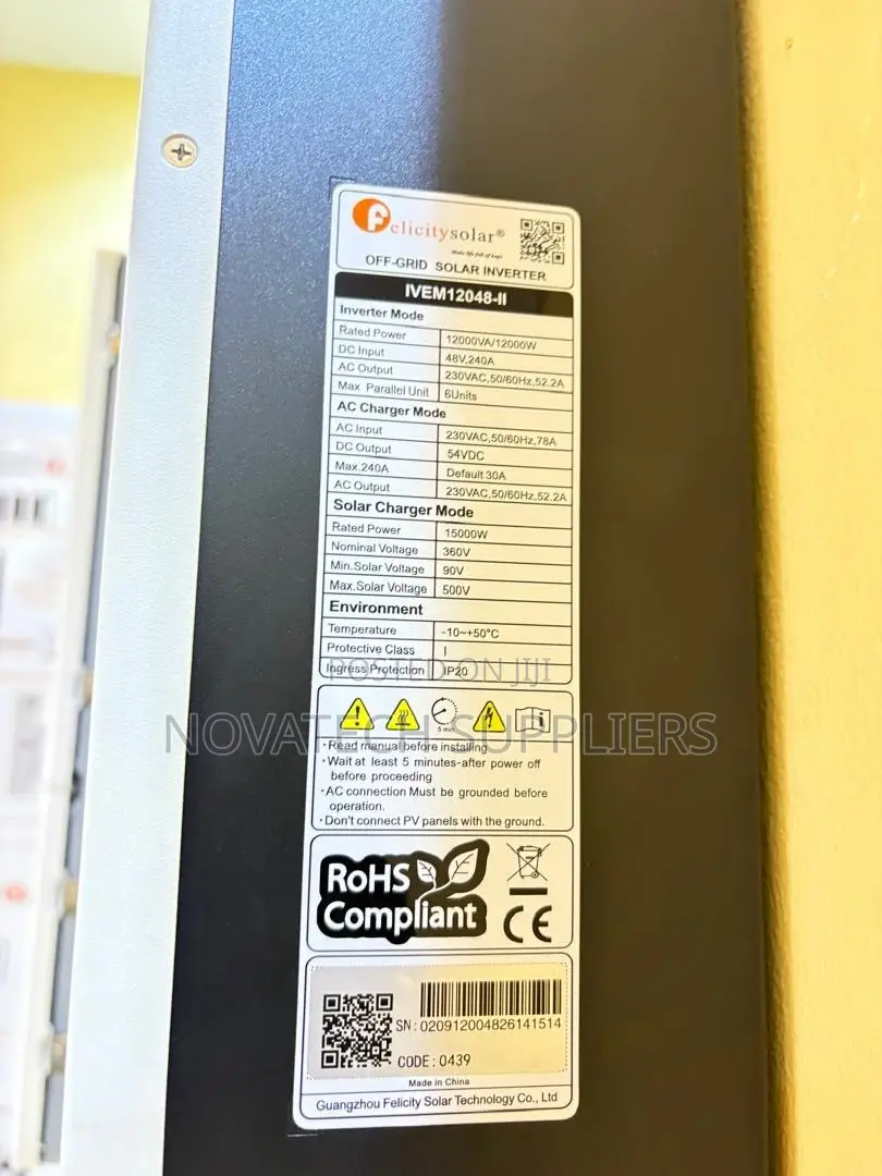 Felicity 12kW 48V Pure Sine Wave Hybrid Inverter