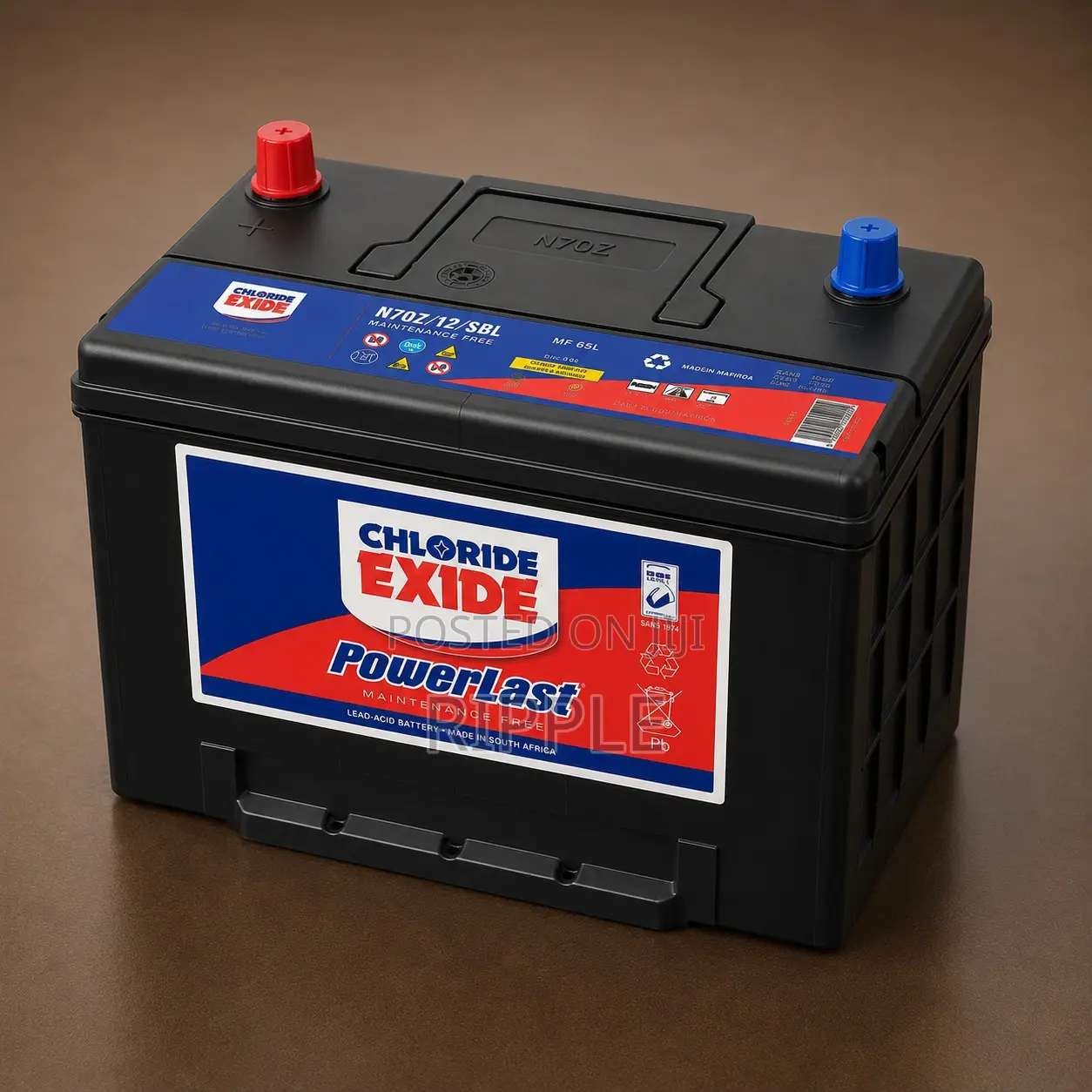 70Ah Chloride Exide PowerLast N70ZMF Maintenance Free Car Battery 12V