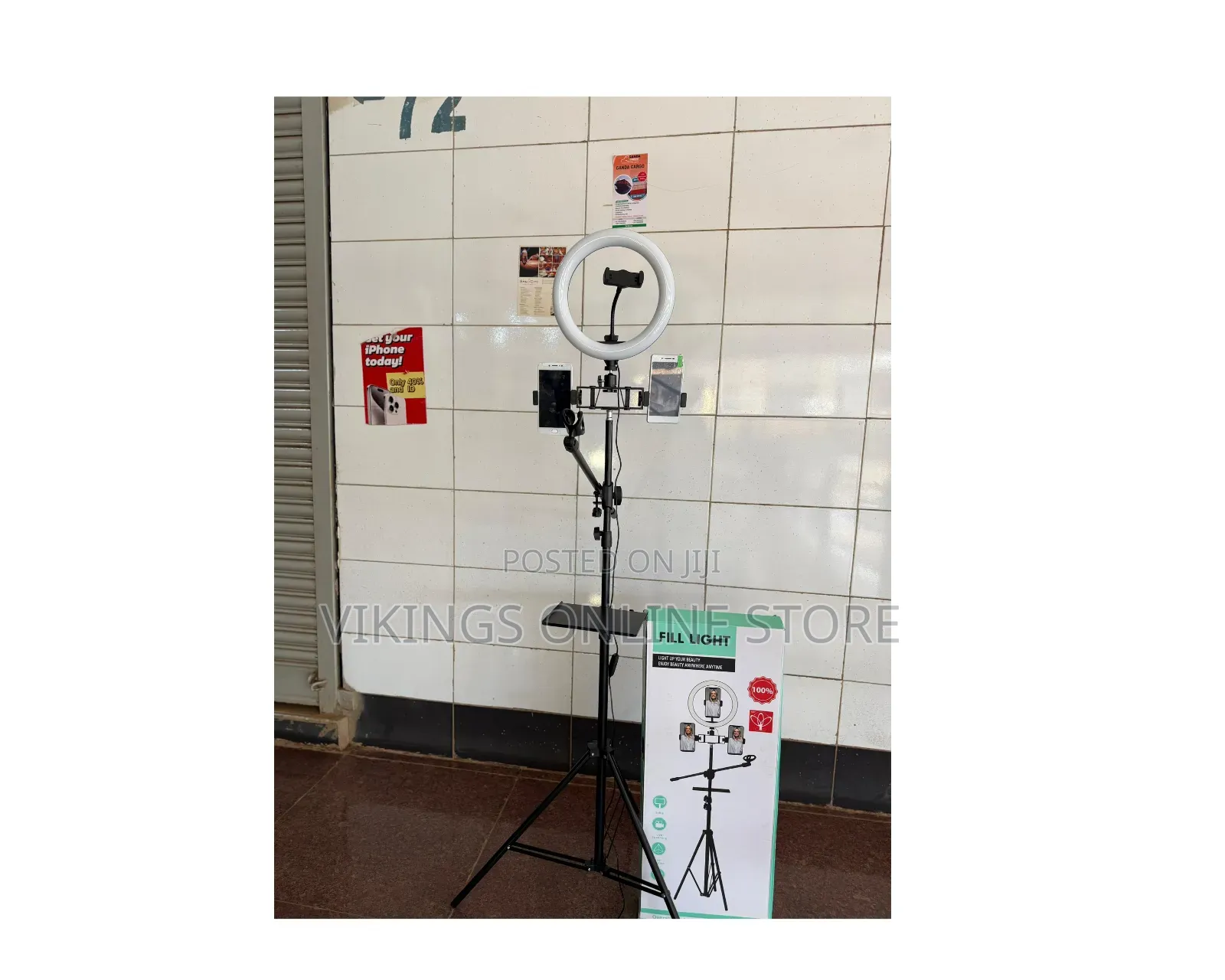 An 18-Inch LED Ring Light Kit With a Tall Adjustable Tripod Stand