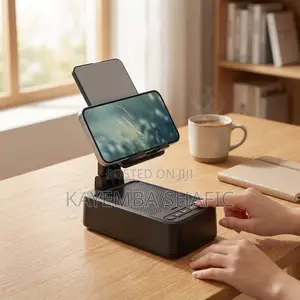 2-in-1 Foldable Desktop Phone Stand Holder & Bluetooth Speaker