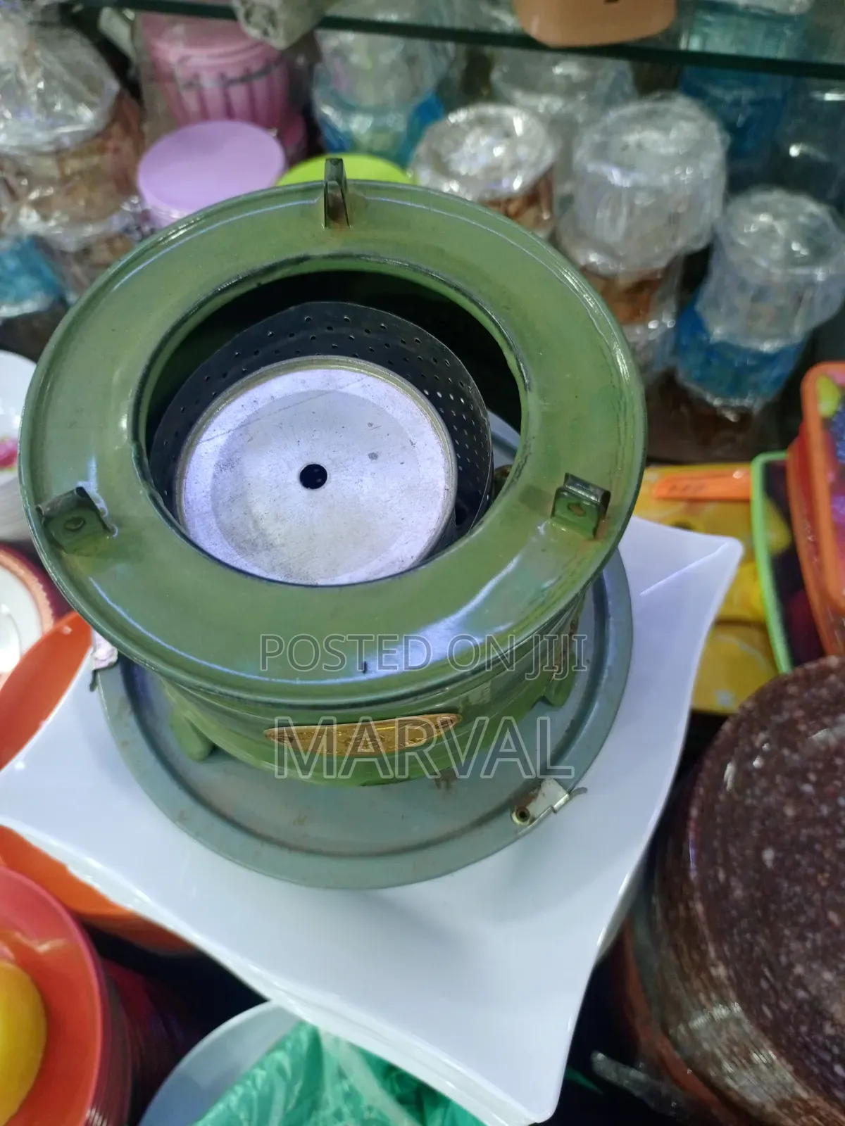 Portable Green Metal Kerosene Wick Stove