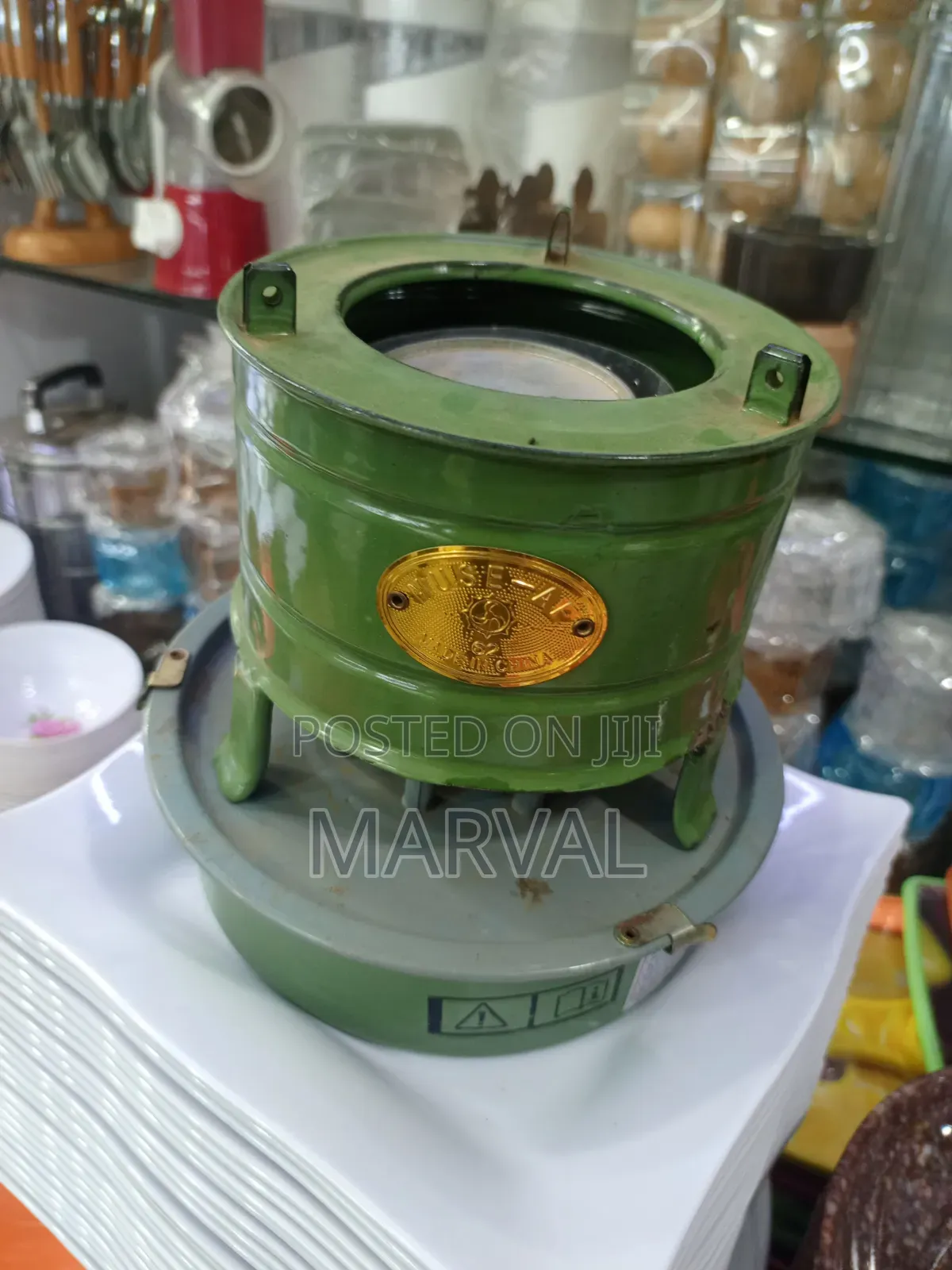 Portable Green Metal Kerosene Wick Stove