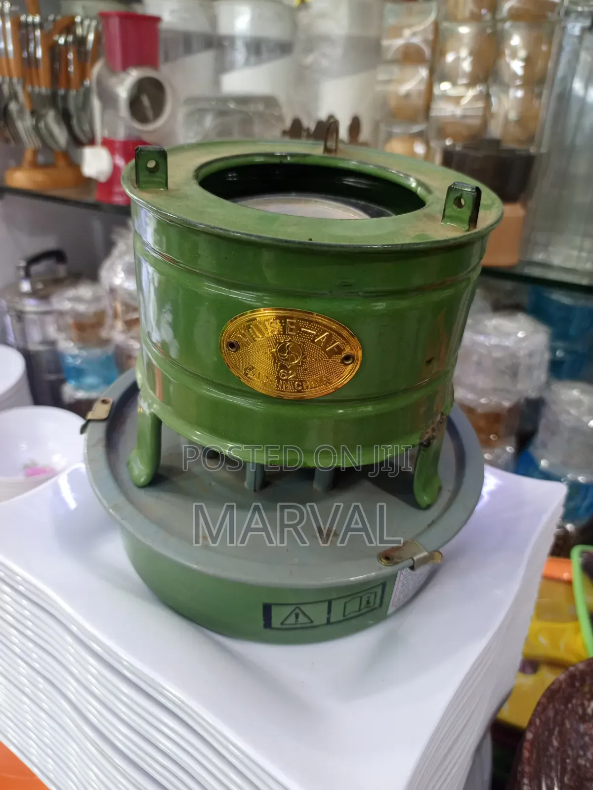Portable Green Metal Kerosene Wick Stove