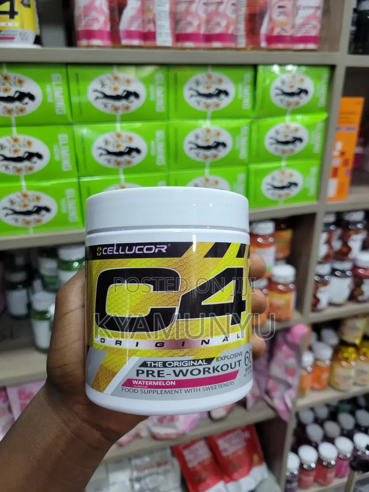 Cellucor C4 Original Pre-Workout Watermelon Flavor.