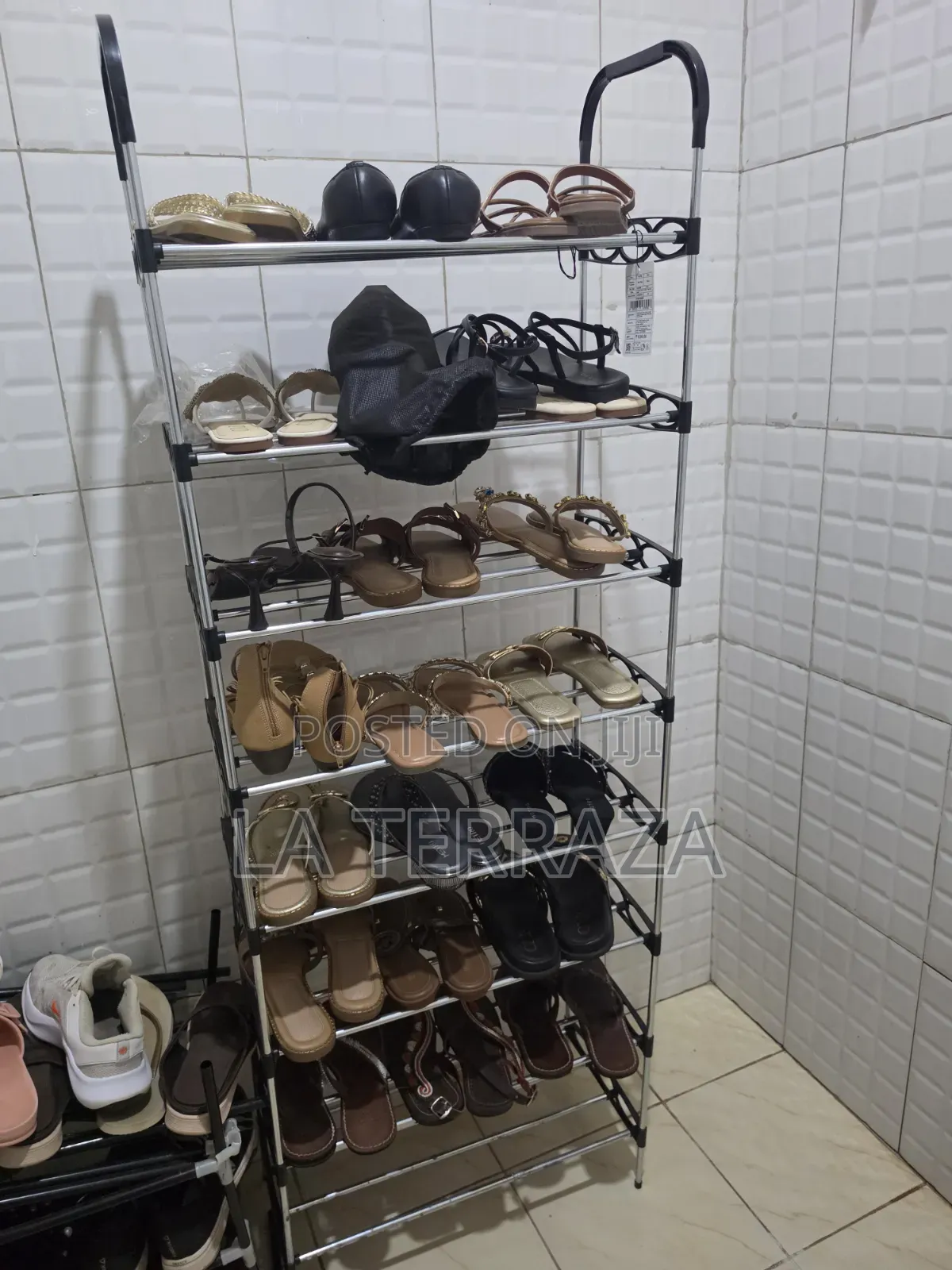 Shoe Rack Metal and Plastic