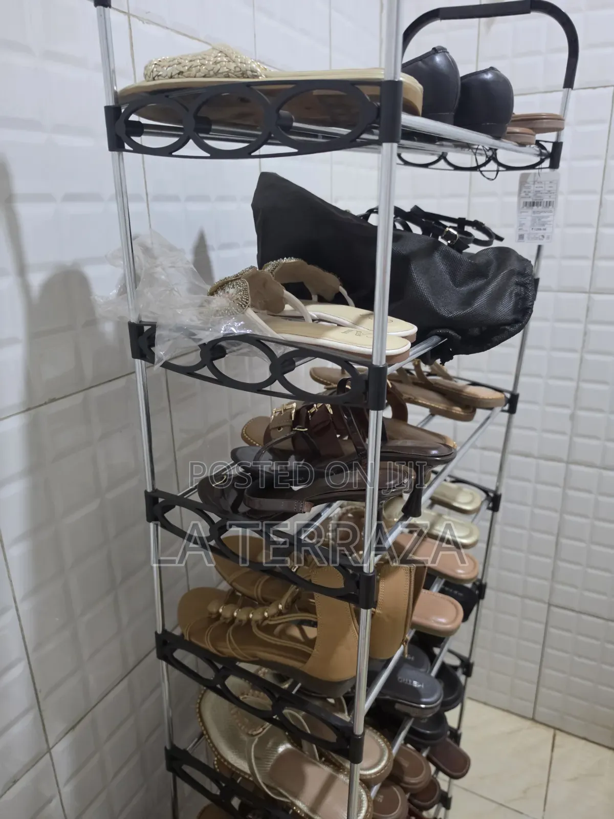 Shoe Rack Metal and Plastic