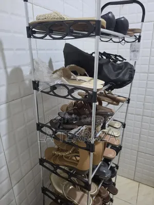 Shoe Rack Metal and Plastic