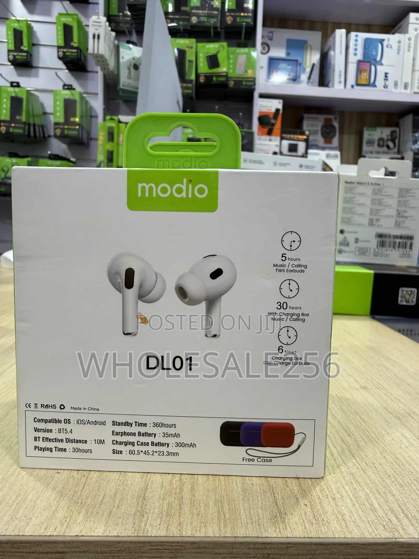 Modio DL01 EarPods, SmartTouch Display Wireless Earphones