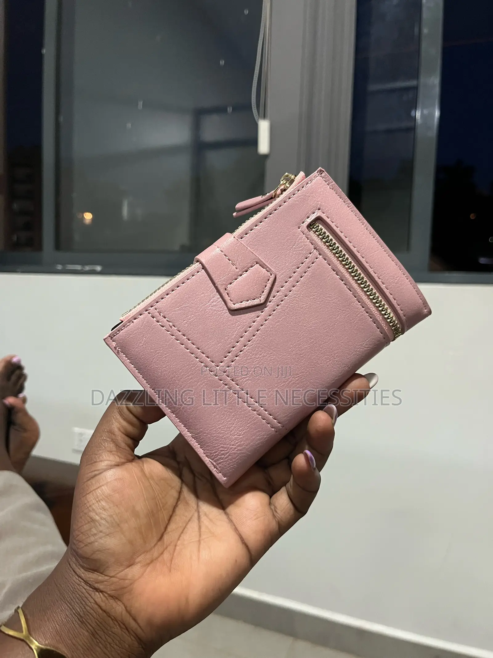 Pink Faux Leather Wallet for Ladies
