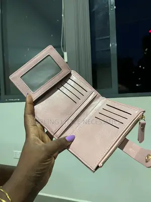 Pink Faux Leather Wallet for Ladies