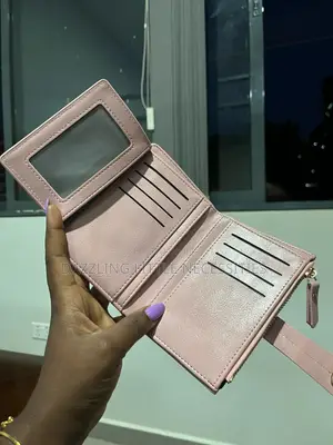 Pink Faux Leather Wallet for Ladies