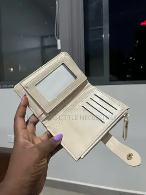Light Beige Faux Leather Wallet for Ladies