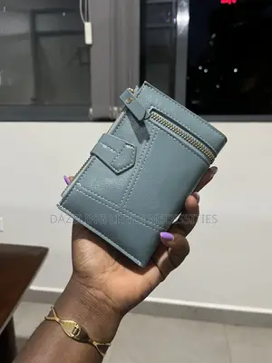 Dusty Blue Faux Leather Wallet for Ladies