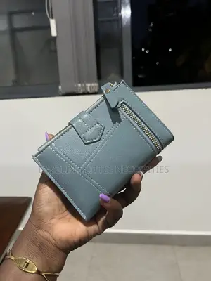 Dusty Blue Faux Leather Wallet for Ladies