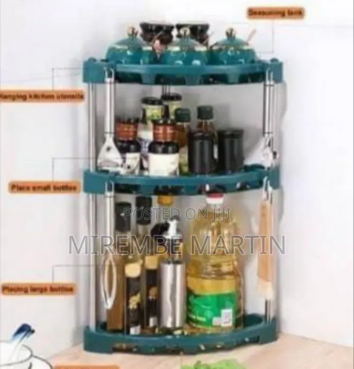Two-Tier Rotating Kitchen and Pantry Organizer Rack -