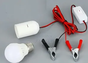 12V  LED Work Light Bulb With Battery Alligator