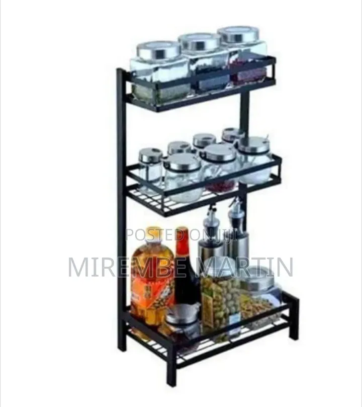 Space-Saving Three-Tier Kitchen Spice Organizer Shelf