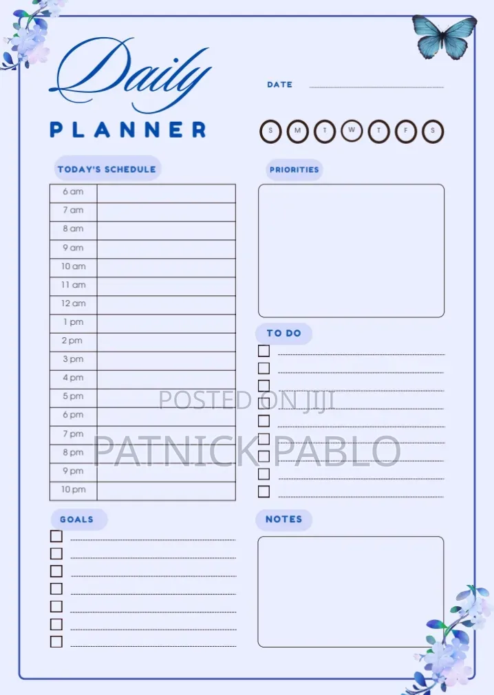 Customizable Daily Planners